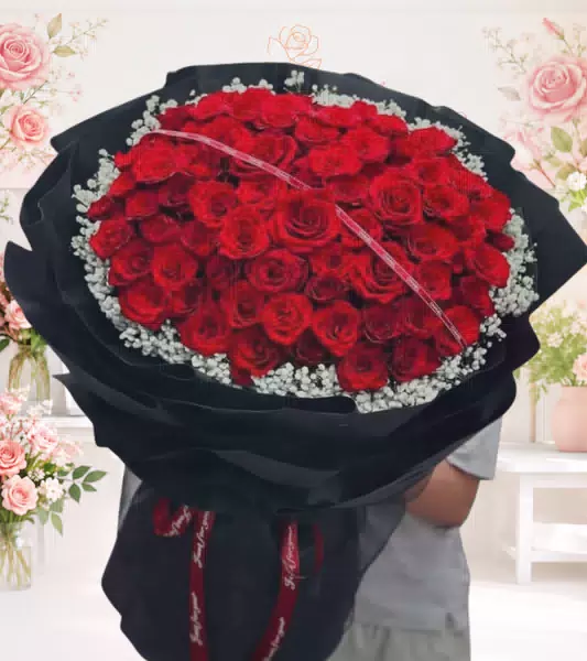 Bó hoa hồng đỏ 100 bông