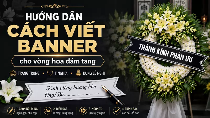 Hướng Dẫn Cách Viết Banner Vòng Hoa Đám Tang