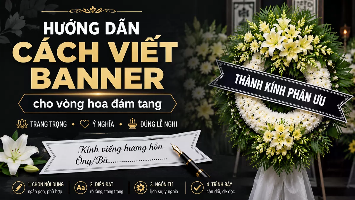 Hướng Dẫn Cách Viết Banner Vòng Hoa Đám Tang