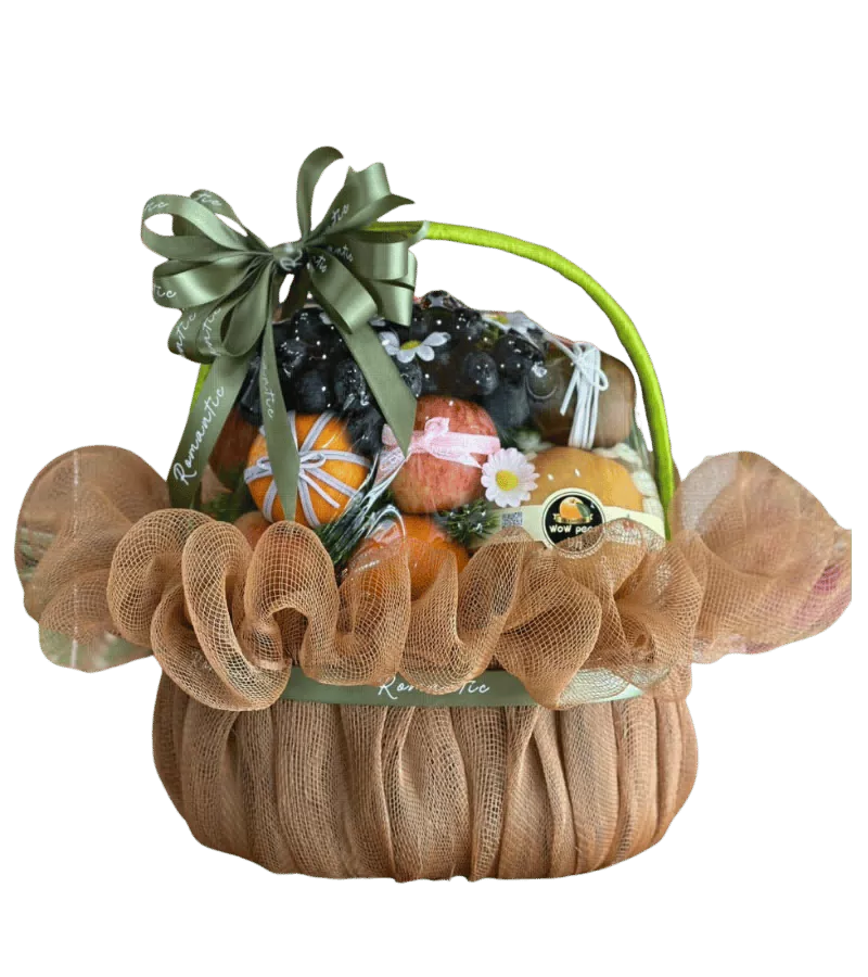 Giỏ trái cây lưới nâu 2