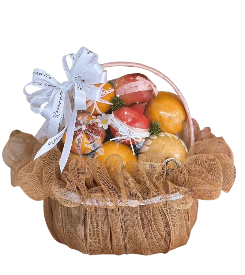 Giỏ trái cây lưới nâu 3