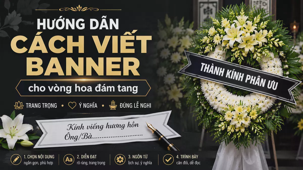 Hướng Dẫn Cách Viết Banner Vòng Hoa Đám Tang