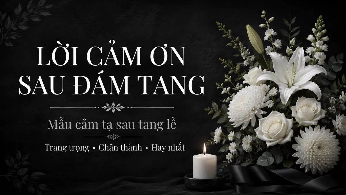 Lời Cảm Ơn Sau Đám Tang, Mẫu Cảm Tạ Sau Tang Lễ Trang Trọng Chân Thành Hay Nhất