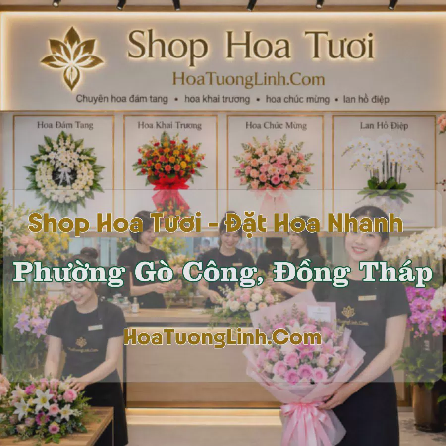 Đặt Hoa Phường Gò Công, Đồng Tháp - Thiết Kế Theo Yêu Cầu